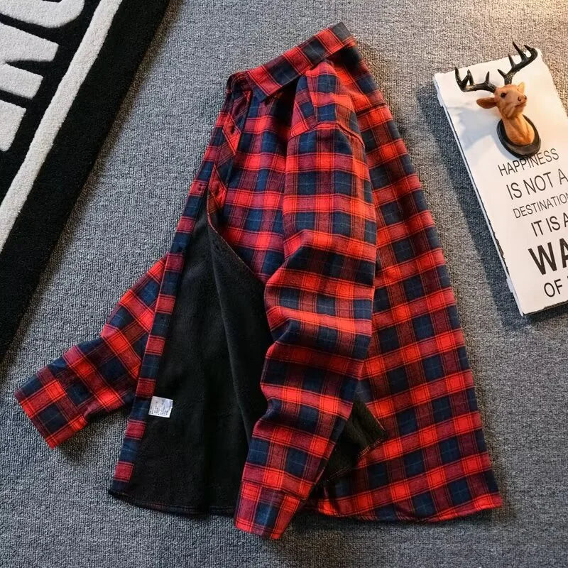 Plaid Shirt, Fleece-Lined Plaid Shirt, Plaid Jacket